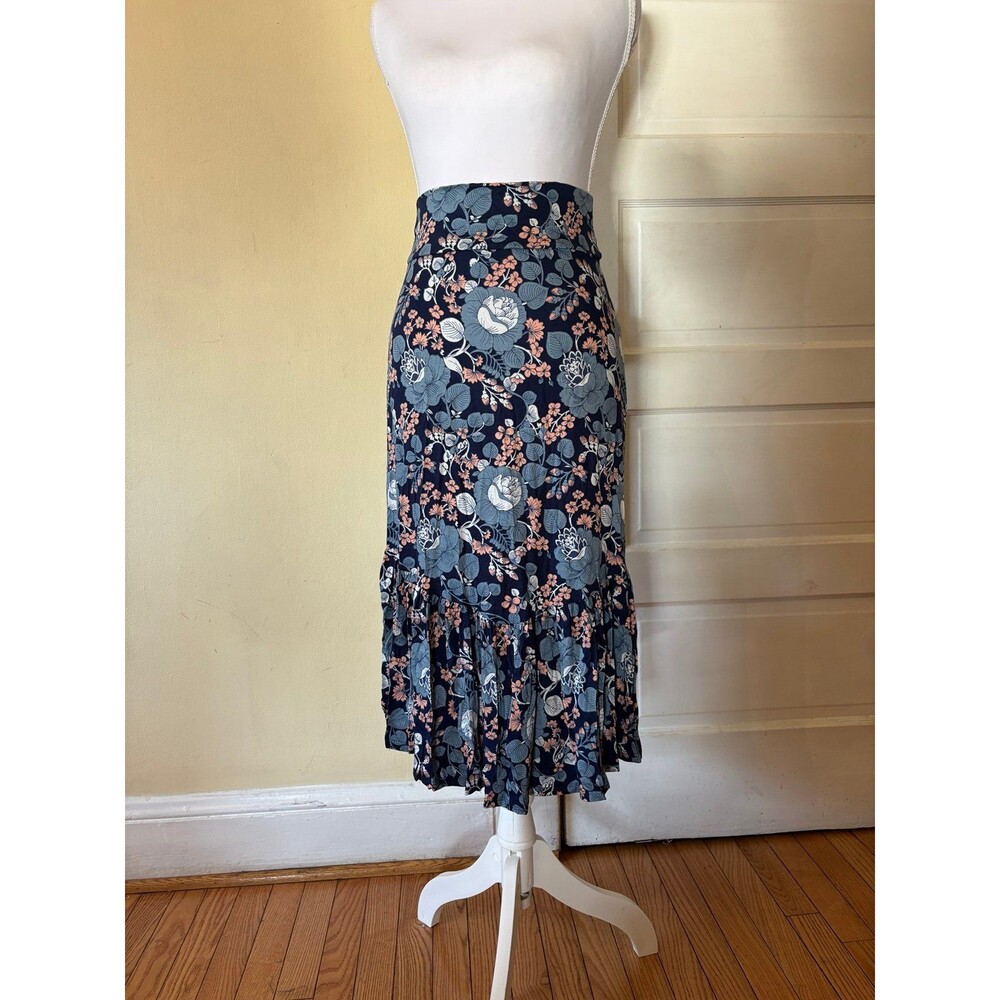 Midi skirt boho hippy whimsical feminine floral flower barbie fairy ruffle NEW